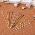 thumbnail image 4 of OULII 1Set Bulk Metal Eye Pins and Flat Head Pins Multicolor Jewelry Making Tools for Bracelets, 4 of 8