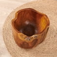 thumbnail image 6 of Greenage Teak Wood Abstract Straight Bowl-11.8"x11.8"x8.2", 6 of 9