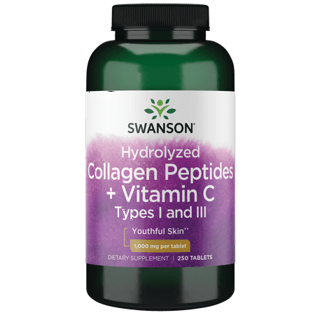Swanson Hydrolyzed Collagen Peptides + Vitamin C Types I and Iii