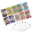 thumbnail image 1 of Alfileres de costura de 10 colores, alfileres de cabeza de bola de cristal de 38mm para confección, componentes de joyería, decoración de flores oso de fresa Hogar, 1 of 6