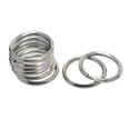 thumbnail image 1 of yuksok 6x10 Pieces Stainless Steel Double Split Key s Keychain DIY Findings, 1 of 8
