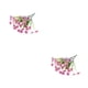thumbnail image 2 of Matsuzay 2X jardín 5 tenedores flores artificiales sin imitación violeta plantas falsas ramo de simulación resistente al desgaste para maceta Rosa 2Conjunto, 2 of 6