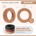 thumbnail image 3 of The Beadsmith Waxed Linen Cord - 4-Ply Beading Cord, Tan Color, 25 Yds, 0.7 mm in Diameter, 3 of 7