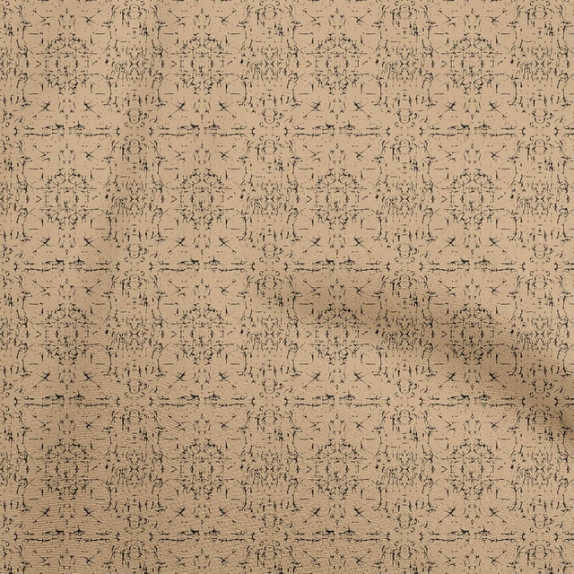 oneOone Polyester Spandex Brown Fabric Aian Batik Sewing Craft Projects Fabric Prints By Yard 56 Inch Wide