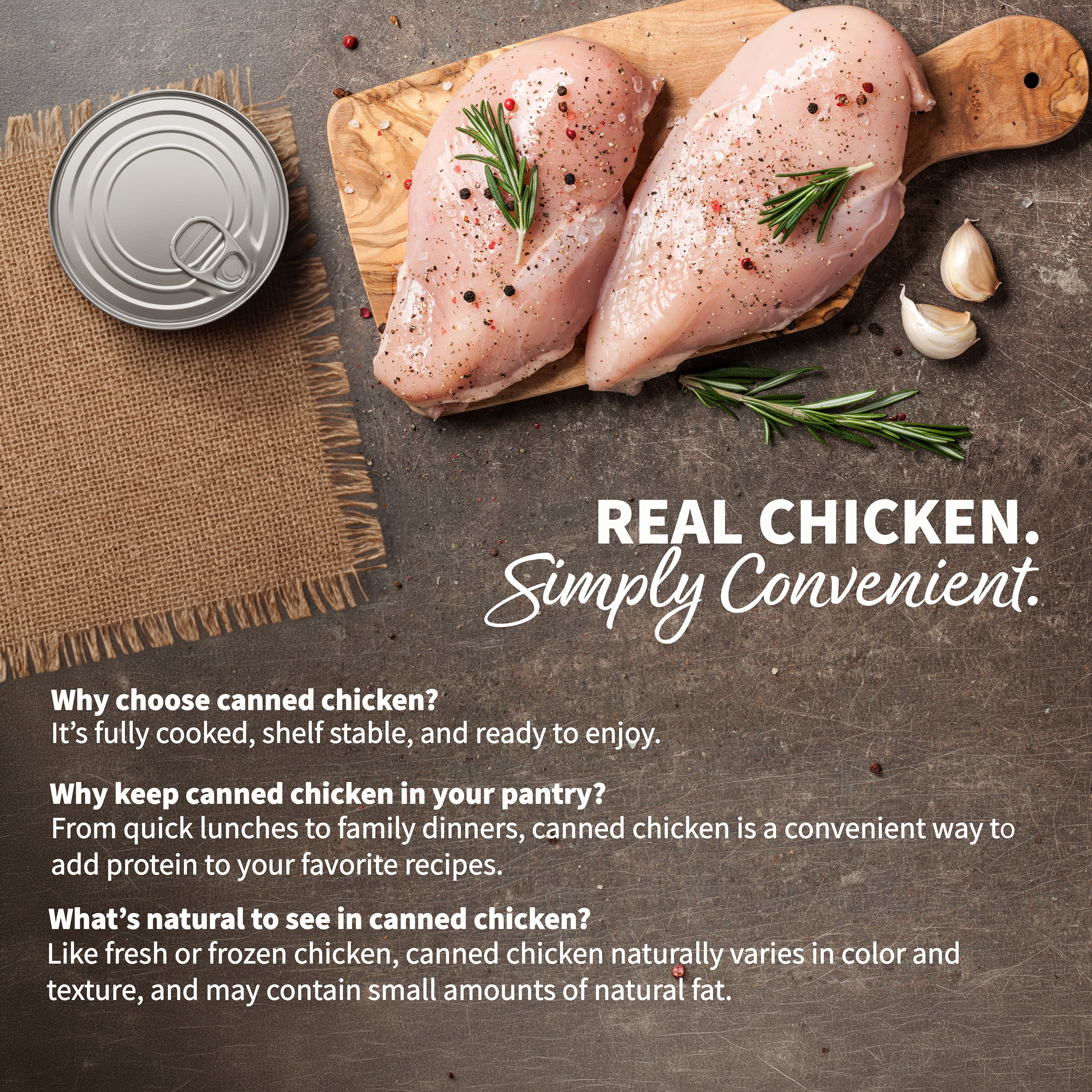 (6 pack) Great Value Premium White Chicken, 2.6 oz Pouch, Fully Cooked, Ready to Eat (Shelf-Stable)