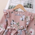 thumbnail image 5 of LYMAYTER Little Girls Ruffle Princess Dresses Kids Baby Cartoon Long Sleeve Dress Toddler Crewneck Casual Dress for 2-7 Years, 5 of 7
