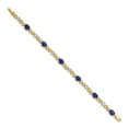 thumbnail image 6 of Auriga Fine Jewelry 14K Yellow Gold Diamond and Sapphire Infinity Bracelet 7.25inch for Women, 6 of 6