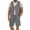 Dark Gray, variant on qolati Mens Linen Sets 2 Piece Outfits Beach Button Down Sleeveless Tank Tops Shorts Matching Set Hippies Wedding Activewear Sets