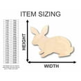 thumbnail image 2 of Unfinished Wood Rabbit Shape - Animal - Craft - up to 46" DIY 7" / 1/4", 2 of 3