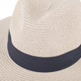 thumbnail image 6 of Womens Straw Hat, Packable Protection UV Straw Hats, Convenient to Carry, Wide Brim Panama Roll up Cap, Travel Classic Manhattan Caps, Milky White, 6 of 7