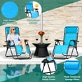 thumbnail image 5 of Zero Gravity Chair Set of 2 with Cup Holder & Removable Pillows, Adjustable Reclining Outdoor Patio Folding Chairs, Portable Lounge Chair for Poolside, Lawn, Beach, Camping, 5 of 8