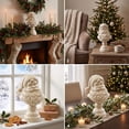thumbnail image 4 of Santa Bust Christmas Tabletop Decoration, White Resin Holiday Figurine with Classic Design, Elegant Display Piece for Tables Shelves, Mantels & Entryways, 4 of 6