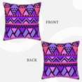 thumbnail image 3 of ZNDUO Throw Pillow, 18"x18" Bed Pillow and Couch Pillows - Indoor Decorative Pillows，Tribal Purple Seamless Throw Pillow, 3 of 8