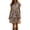 Beige, variant on Women’S Boho Floral Print V Neck Wrap Mini Dress, Short Flutter Sleeve Ruffle Hem A-Line Summer Casual Dress With Waist Tie, Lightweight Polyester Fabric, 1pc, Sizes S M L XL XXL XXXL