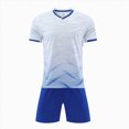 thumbnail image 4 of KPOPLK Boys Clothes Athletic 2-Piece Outfit Clothing Set Short Sleeve Shirt Tee & Shorts for Kids 1-13 Years Size 13-14 Years,White, 4 of 4