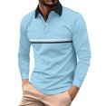 thumbnail image 1 of pstuiky camisas de manga larga para hombre, Camisa deportiva de manga larga con solapa y botones para hombre Tops casuales para hombres xxl, 1 of 4