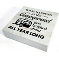 thumbnail image 3 of Zomyto 7x7 Inches What Happens at the Campground Gets Laughed About Camping Wooden Box Sign Desk Decor RV Camper Box Sign Wood Block Sign Rustic Decor, 3 of 5