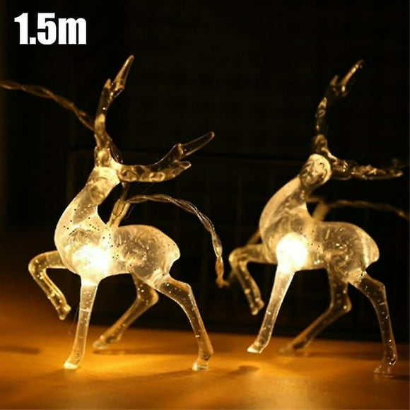 Christmas Reindeer String Fairy Lamp Tree Twinkle Led Light Decor Xmas Indoor Outdoor