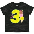 thumbnail image 3 of Inktastic Ice Cream Third Birthday Blue Boys or Girls Toddler T-Shirt, 3 of 5