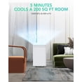 thumbnail image 4 of 12,000 BTU Portable Air Conditioner, 3-in-1 Multifunctional Air Cooler with Remote Control & 24-Hour Timer, Cools Up to 500 sq.Ft, Portable AC for Bedroom, Living Room, Home, Office, White, 4 of 7