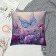 thumbnail image 2 of Fenyluxe Butterfly Flowers Modern Farmhouse Rustic Decorative Couch Pillow Cases with Zipper Home Decor Square Spring Throw Pillow Cover 1PC 24x24in, 2 of 5