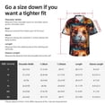 thumbnail image 5 of Honeii Oil Painting Colorful Hamster Print Men’s Hawaiian Shirt,Classic Button-Down Short Sleeve Shirt, for Beach, Vacation, and Outdoor Activities,Large, 5 of 7