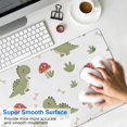 thumbnail image 4 of Long Mouse Pads for Desk,White Cartoon Dinosaurs Mushrooms Desk Mats on Top Of Desks, Desk Mouse Pad Extra Large with 3mm Non-Slip Base and Stitched Edge for Gaming,Work,Home 31.5"x11.8", 4 of 5