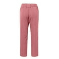 thumbnail image 4 of Women's Casual Pants High Waisted Trousers For Daily Wear Vacation Comfortable Tied Waist 9 Length Cropped Pants With Bow Detail, 4 of 5