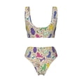 thumbnail image 5 of Daiia Colorful Poodle Dog Women's Bikini Set Two Piece Swimsuit High Waisted Bikini Adjustable Straps Bikini Perfect for Beach, Pool, and Summer Vacation-Large, 5 of 9