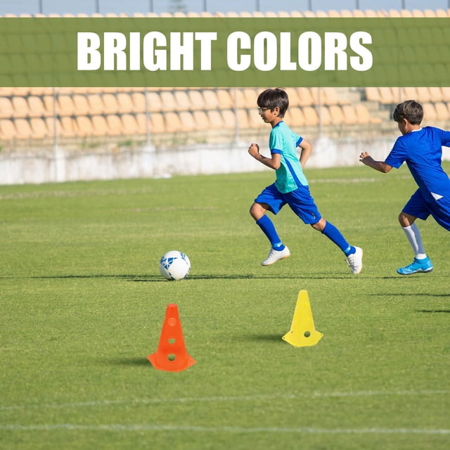 AURARMLET 5 Pcs Cônes d'Entraînement de Football de Couleurs Assorties pour Usage Extérieur avec Conception de Base Stable