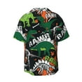 thumbnail image 2 of Disketp Men's Hawaiian Dinosaur Skeleton Print Shirts Button Down Holiday Beach Shirts-XX-Large, 2 of 7