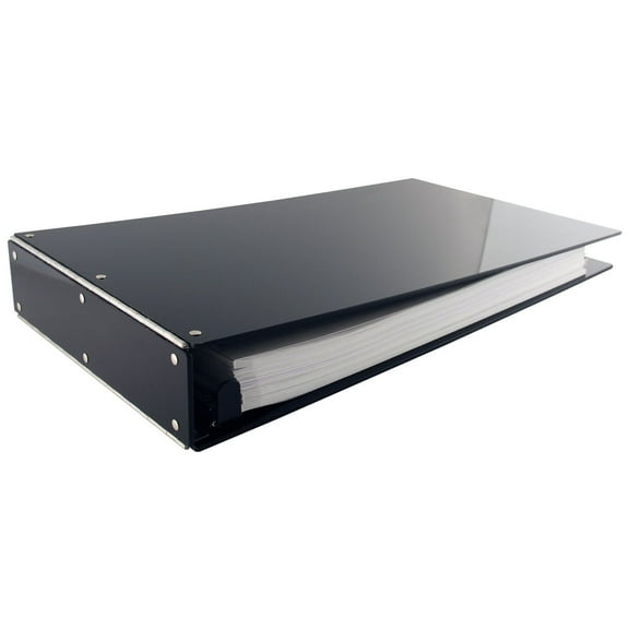 11x17 Binder Acrylic Panel Featuring a 2" EZ Comfort Locking Angle-D Black