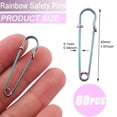 thumbnail image 3 of Brooches Heavy Duty Safety Pins 1.6"/38mm/31mm Metal Spring Lock Pin Fasteners for Clothes Hats Skirts Dressessewing Garments DIY Craft Making 60pcs, 3 of 5