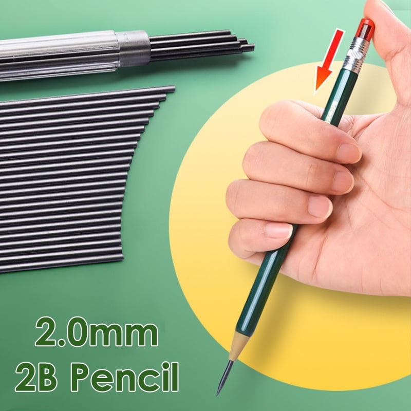 PEKVU 1Set 2.0mm Mechanical Pencil With Refill For Writing Sketch