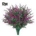 Mikease 12 Bundles Flower Outdoor Colorful Decor Artificial Lavender