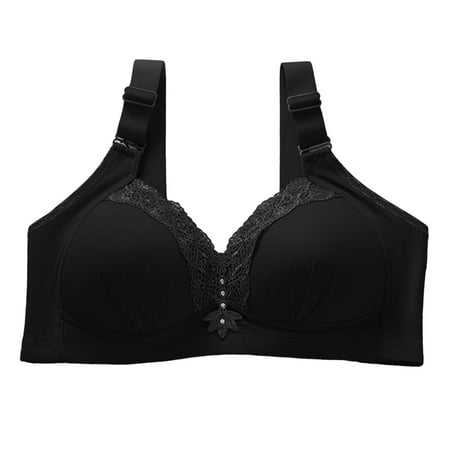 

Women Bra Comfortable Gathering Large Cup Wireless Seamless Mom s Middle Age Bra Everyday Comfort Bralettes Underwear Lingerie