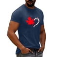 thumbnail image 4 of Vmvidoty Men Casual Round Neck Printing Pullover Fitness Sports Shorts Sleeves T Shirt Blouse Independence Day Navy L, 4 of 7