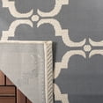thumbnail image 4 of SAFAVIEH Courtyard Estelle Geometric Indoor/Outdoor Runner Rug, 2'3" x 8', Anthracite/Beige, 4 of 8