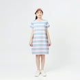 thumbnail image 3 of Ruyang Girls Spring Summer Striped Flowing Dress Short Sleeve Round Neck Active Dresses Causal Cute Playing Dress, 3 of 3