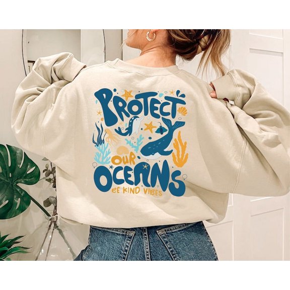 Protect Our Oceans Words on Back Sweatshirt, Respect The Locals Sweatshirt, Sweatshirt Save The Shark, Oversize Vsco Sweatshirt, Pinterest Sweatshirt, Aesthetic