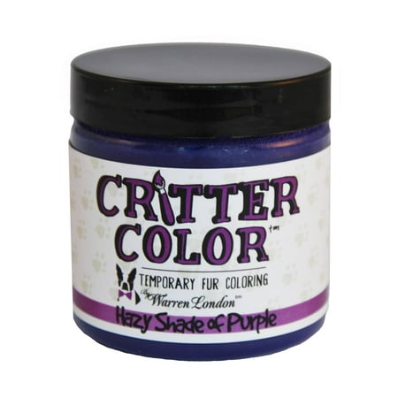 UPC: 0855657003597 | Warren London Critter Color – Temporary Pet Fur Coloring – Hazy Shade of Purple – 4 Oz Jar