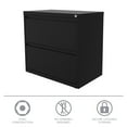 thumbnail image 6 of Hirsh 30 inch Wide 2 Drawer Lateral 101 File Cabinet for Home or Office, Black, 6 of 14