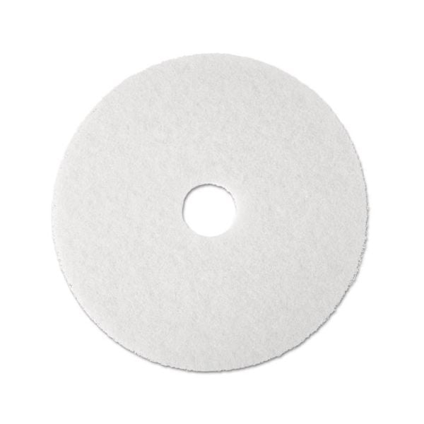 3M Low-Speed Super Polishing Floor Pads 4100, 17 Diameter, White, 5Carton