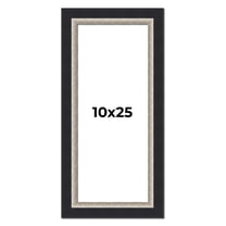 10x25 Frame Black Real Wood Picture Frame Width 2.25 Inches | Interior Frame Depth 0.5 Inches |