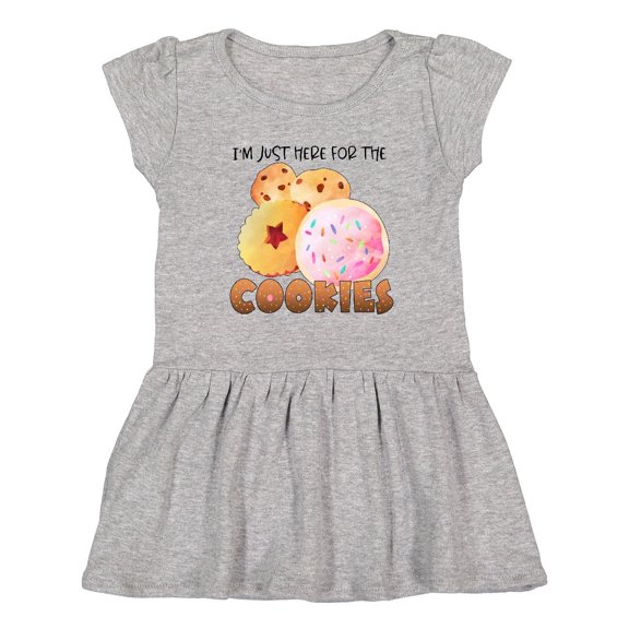 Inktastic I'm Just Here for the Cookies Girls Toddler Dress