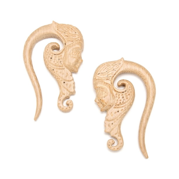 Body Candy Body Candy Womens Ear Plug Gauges Organic Hand Carved Wood