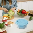 thumbnail image 2 of Kyusrd Glass Bento Box Can Be Microwave Oven Students Heated Lunch Box Office Fresh-keeping Box, 2 of 6