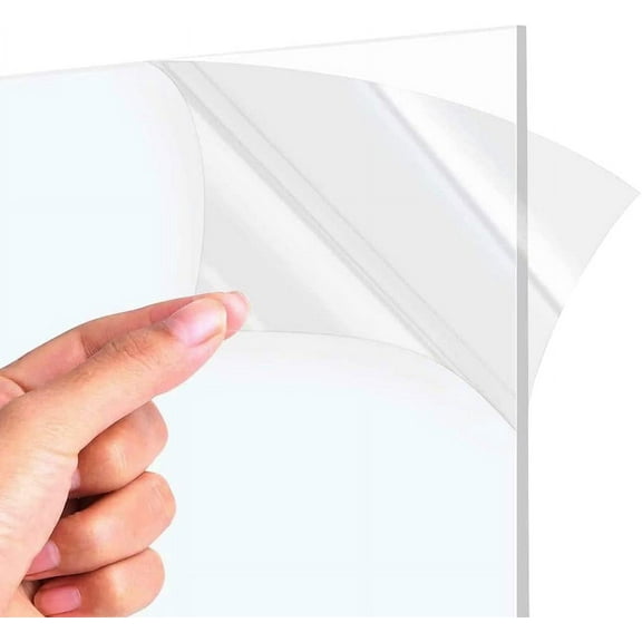 BUZIFU 10 Pcs Transparent Acrylic Sheets 10 x 8 Inch Plexiglass Plastic Sheet 1mm Thick Clear Acrylic Sheets Glass Painting Acrylic Panel for Picture Frame Glass Replacement Project Display DIY Craft