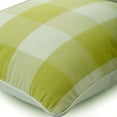 thumbnail image 2 of Chartreuse Ivory White Large Gingham Checks, Plaid Couch Cushion Cover, 22 x 22 Buffalo Checks Cotton Pillow Cover, Green Pillow Cover 22x22 inch (55x55 cm) - Chartreuse Plaid, 2 of 4