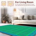 thumbnail image 2 of ODIKA 8' x 10' Machine Washable Non-Slip Area Rug, Geometric Square High Traffic Rug, Green, 193217, 2 of 7